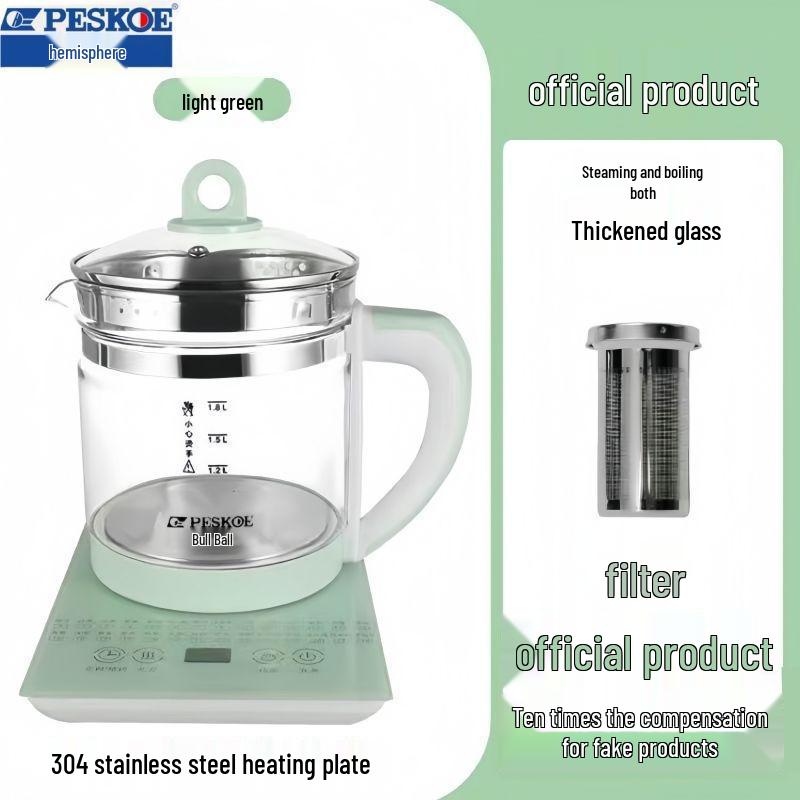 1,8L Multifunktions-Glaswasserkocher: Automatischer Gesundheits-Topf & Teekocher für Zuhause/Büro