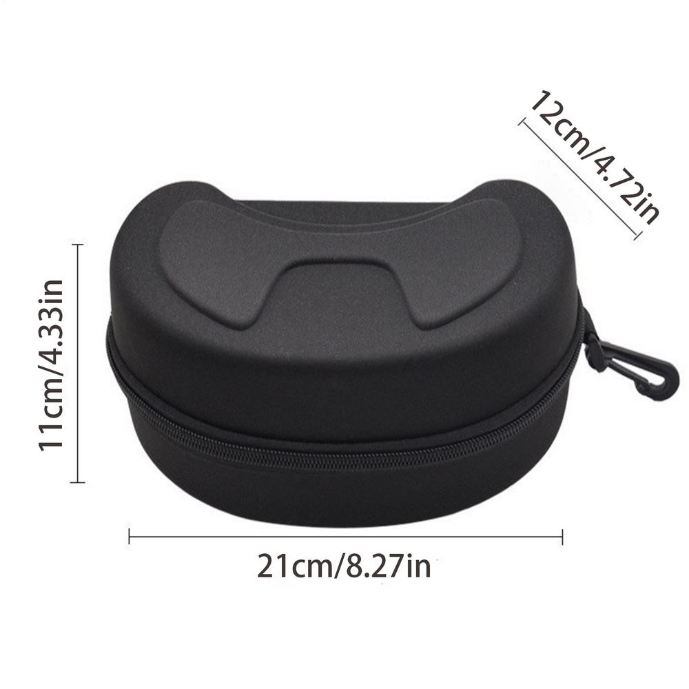 Hard EVA Ski Goggle Case Water Resistant Shockproof Storage Box with Safety Zipper, Protective Shell for Snow Sport Goggles