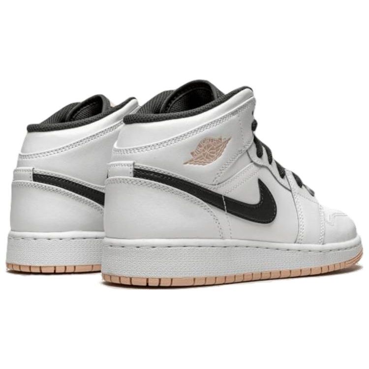 Air Jordan 1 Mid GS White Arctic Orange Kids Sneakers Anthracite 554725-180