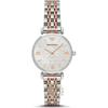 Gianni T-Bar Mother of Pearl Bicolor Rose Metal Ladies Quartz Watch AR1987