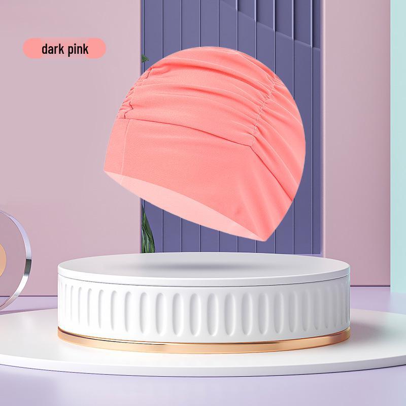 Unisex Adult Pleated Swim Cap – Fashionable, Non-Tightening with Hair and Ear Protection