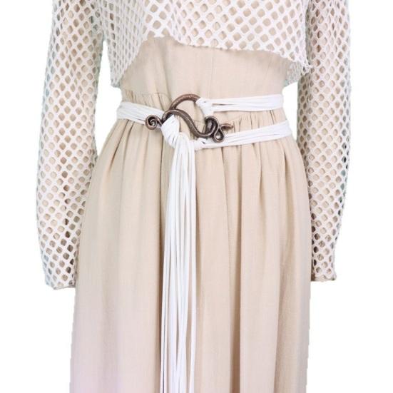 Viking Witch Rope Belt Adjustable Length Renaissance Halloween Waist Belt Festivals Role-Playing Costume Accessory