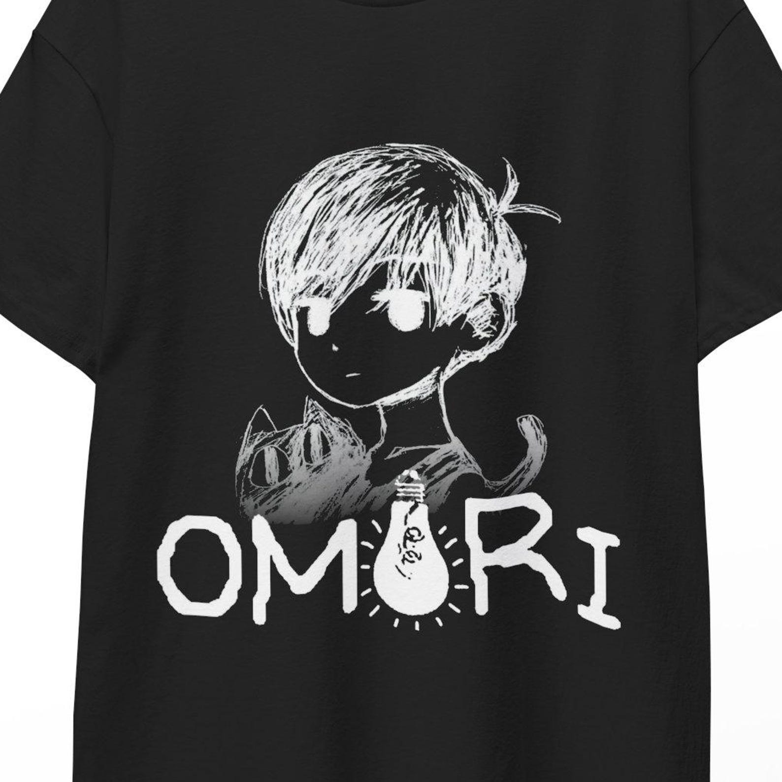 Omori Psychological Horror RPG Shirt Dream World Sunny Retro Anime Aesthetic Unisex Gift Tee Indie Adventure Classic Headspace White Space!! L