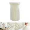 60/70/80cm Cocktail Table Skirts Stretch Spandex Fitted Tablecloths Wrinkle-Resistant Washable for Weddings Parties Banquets