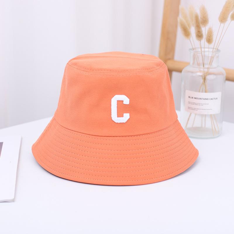 Lovers Summer Spring Sunscreen Fisherman Hat Solid Color C Letter Literary Hat