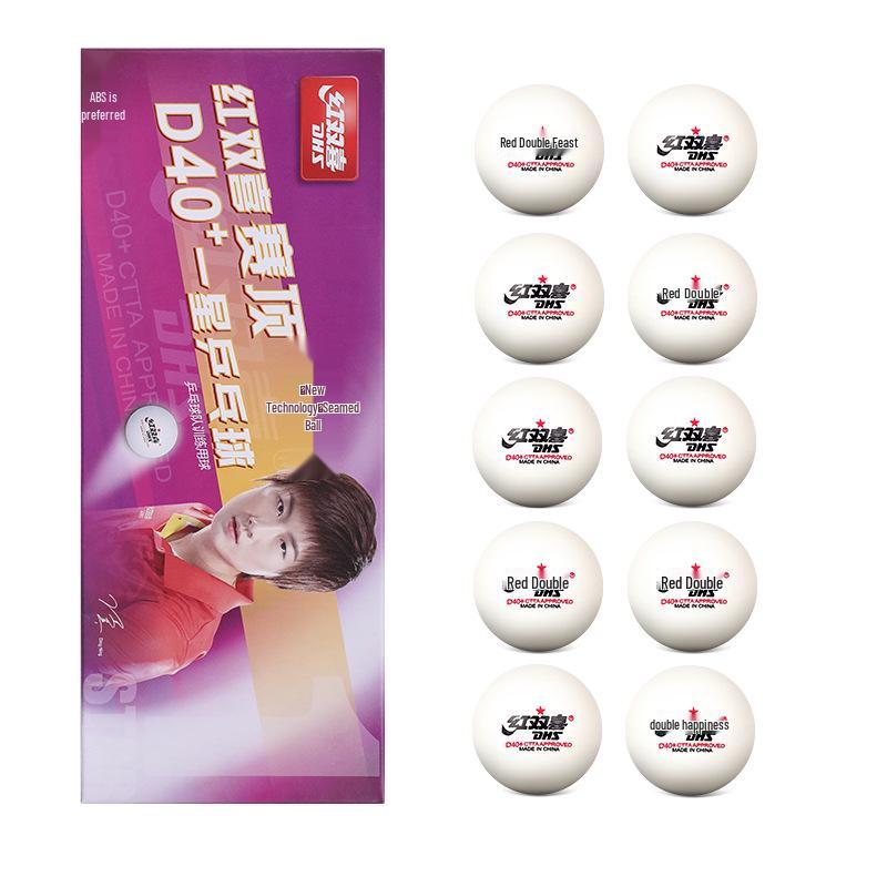 Double Happiness Indoor Training Table Tennis Balls - 1, 2, 3 Star - 40+ White for Children s Competitions.
