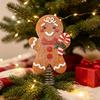 PVC Christmas Cookie Character Decoration for Holiday Tree, with Metal Frame and Coil Base for Tabletop Arrangement