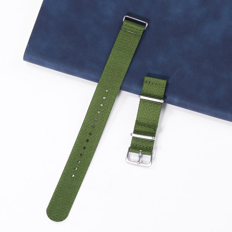 Nylon Ribbed Strap 20mm Watch Band for Seiko Watch Band for Samsung Watch Strap Nylon Buckle Replace Bracelet Watch Accessories