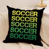 Soccer Lover Football Cushion Cover Soft Plush Fabric DoubleSided Printed Cushion Covers for All Seasons Modern HomeDecor Gift