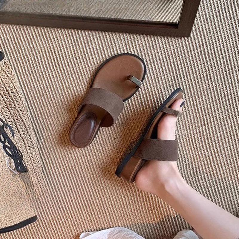 Keilabsatz Damenschuhe Weichsohlige Hausschuhe Strand-Flip-Flops