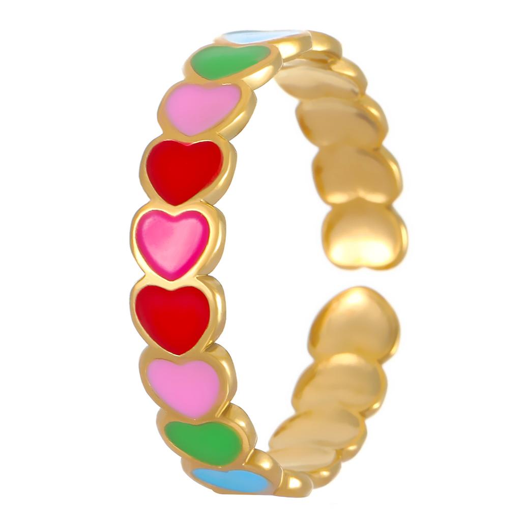 2026 ins stainless steel ring opening does not fade 18K gold-plated niche design sense simple and versatile ring women