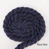 8mm Three-Strand Colored Cotton Rope for DIY Decor and Drawstring Accessories