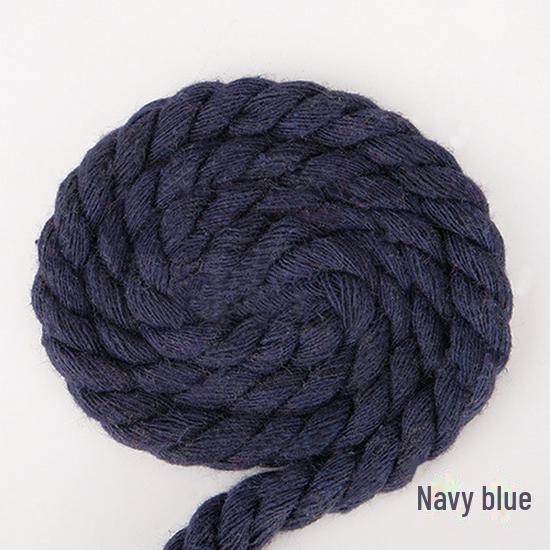 8mm Three-Strand Colored Cotton Rope for DIY Decor and Drawstring Accessories