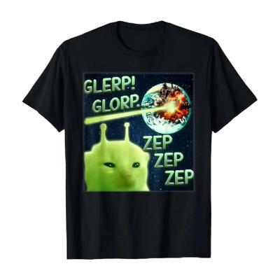 Lustiges Alien Katze T-Shirt Modisch Kurzärmelig Lässig Weich Sportlich FunGrafisch Kawaii Kleidung Damenbekleidung Ästhetisch Vintage