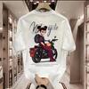 Trendige Marke Kurzarm-Baumwoll-Top Herren T-Shirt mit Aufdruck Trendiges Vielseitiges Rundhals-T-Shirt für Herren und Damen Herren