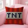 Game T-Tnt Block Explosion Pillow Case Natural Linen Organic Fabric Double-Sided Printing Sofa Home Decor Gift Cushion Cover