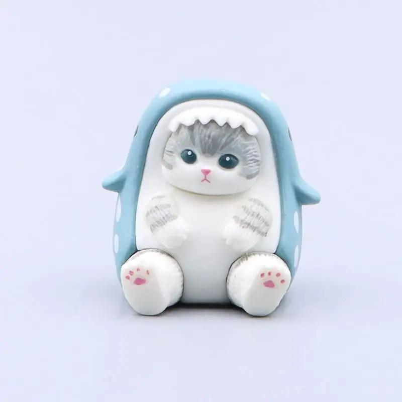 Mofusand COS Creatură Marină Postură Șezând Figurină Jucărie Pisică Calmar Pinguin Rechin Decor Birou Cadou Ziua de Naștere pentru Colecționari