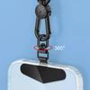 Handy-Lanyard-Clip-Patch 360 Grad drehbarer Handy-Clip Edelstahl Ultradünnes 0,4 mm Bogenbrücken-Design