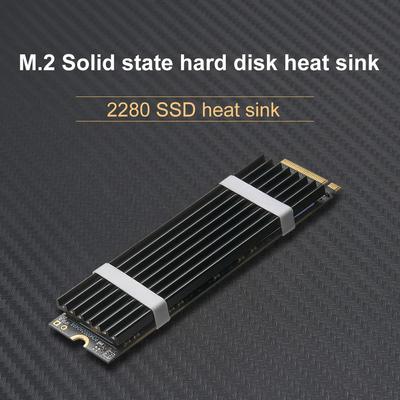 Disipador de calor M.2 SSD NVMe, disco duro SSD M2 2280, radiador de aluminio con almohadilla térmica de enfriamiento para PS5 NVME NGFF M.2 2280 SSD