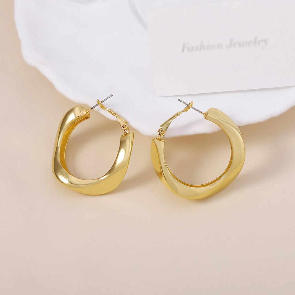 Fashion New Irregular Geometric Streamer Unique Design Ear Buckle Earrings Niche Light Luxury Earrings