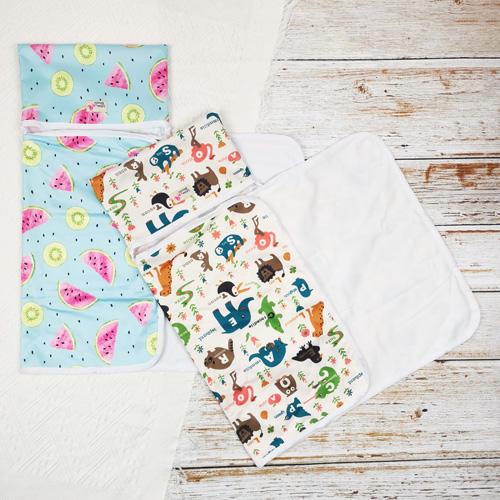 2pcs/set Baby Washable Foldable Portable Travel Compact Nappy Diaper Waterproof Floor Change Changing Mat Play