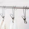1Pcs Stainless Steel Long-Tail Clip Hooks Multi-Functional, Windproof Towel Hooks for Kitchen and Bathroom - Easy Installation