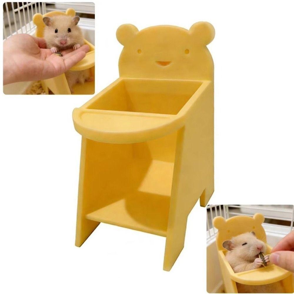 Bear Shape Mini Pet Dining Seat Mini Mini Pet Chair New Small Pet Seat  Small Rat Cage