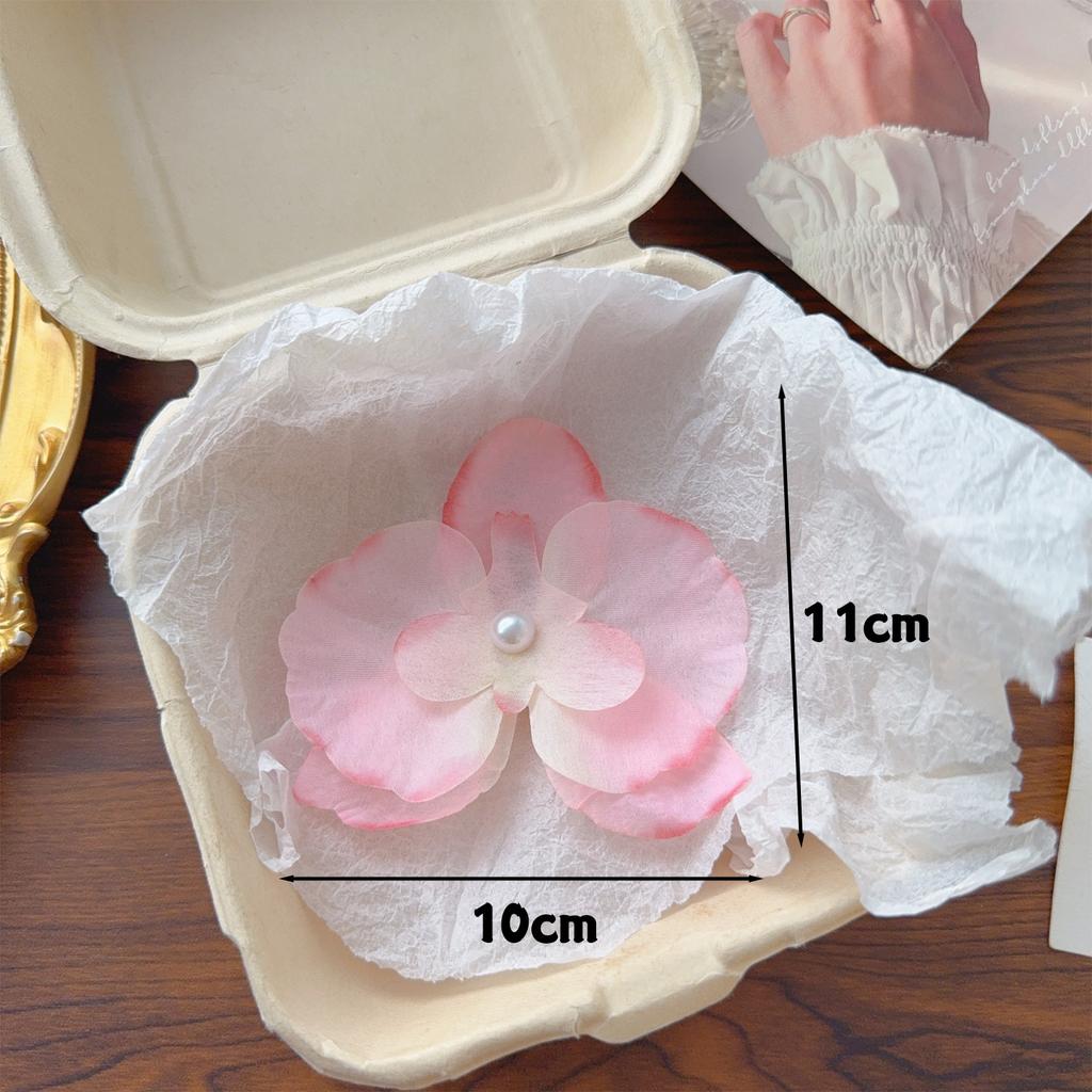 10pcs Summer Phalaenopsis Flower Hair Clip Simulated Floral French Fashion Barrettes Color Girls Headwear Bobby Pin Accessories