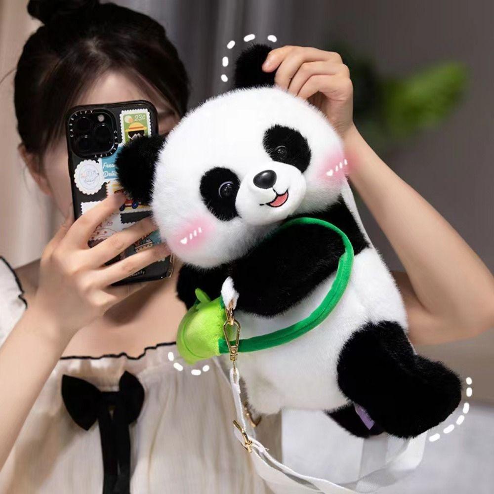 Pig Animals Raccoon Bag Fur Capybara Crossbody Bag Cute Plush Panda Backpack  Zoo Gift