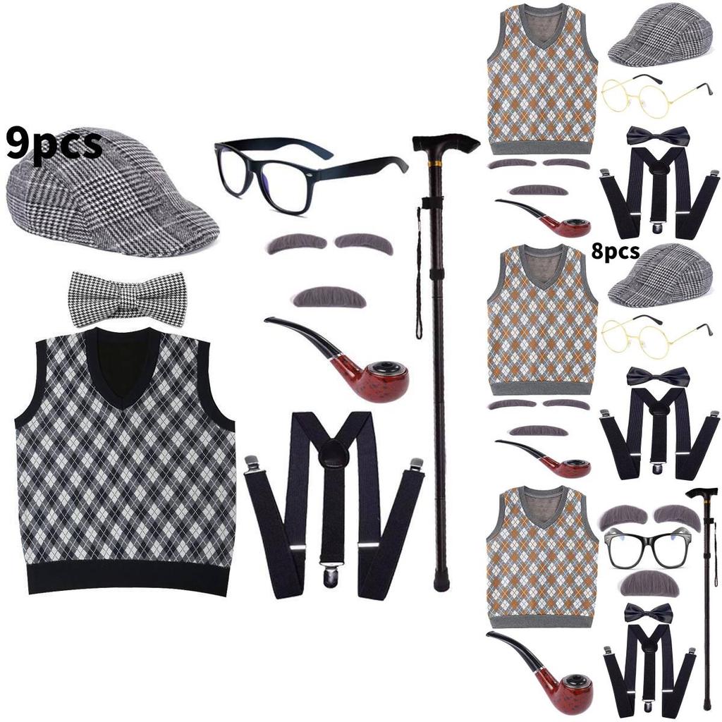 Charming Polyester Fiber Children Grandfather Costume For Boys In Various Colors And Sizes