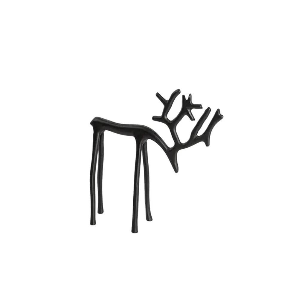 

Xmas Black Reindeer Christmas Decoration Modern Decorative European-Style Reindeer Statues Black Christmas Tabletop Ornaments