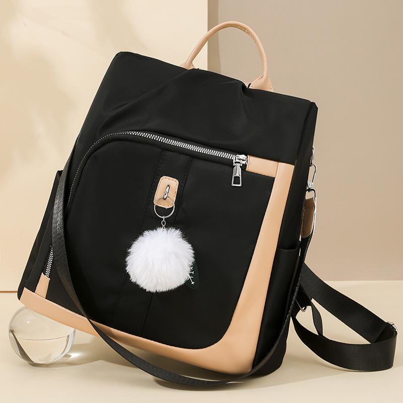 A Simple and Color-blocking Commuting and Casual Backpack, A Large-capacity Anti-theft Backpack for Women