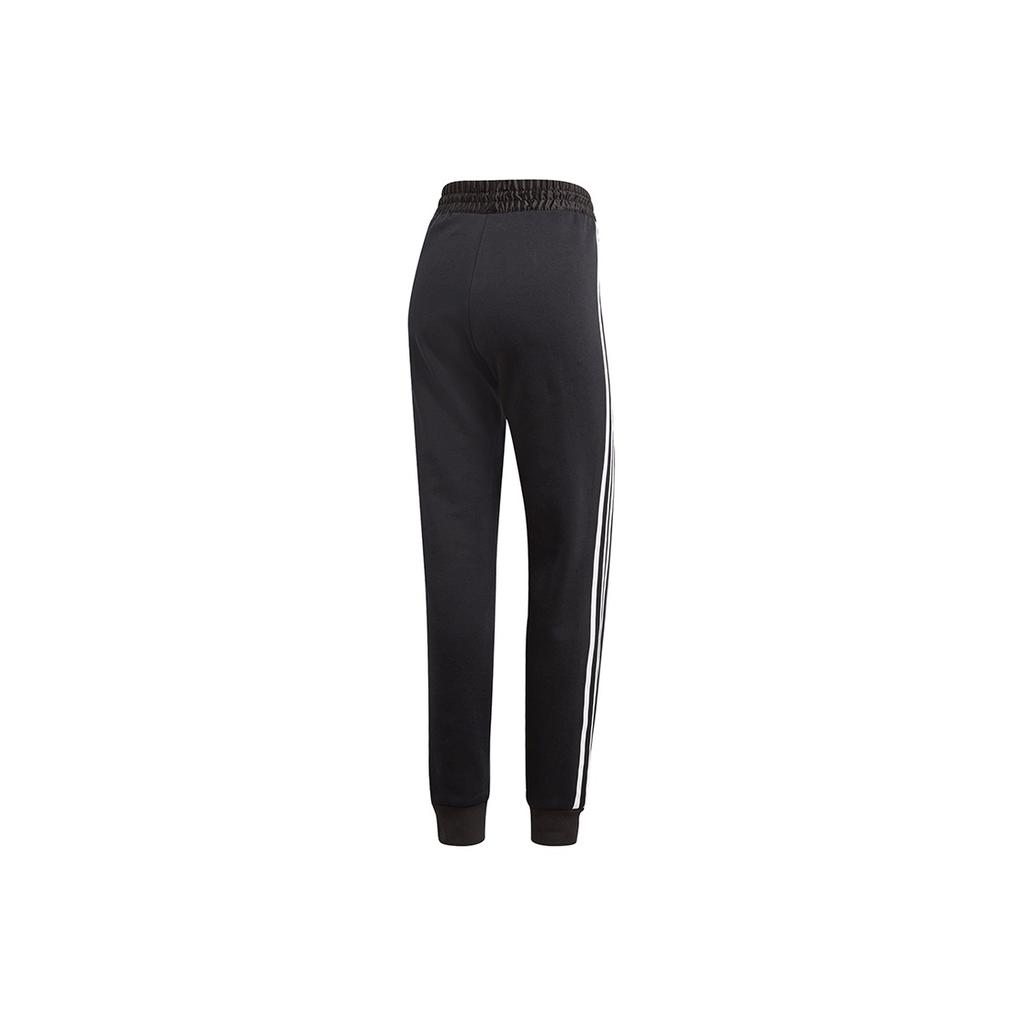 Adidas Originals Cuff Pant Retro Color Block Athletic Training Spliced Knit Pants Women Pants Black DY0876