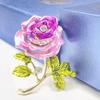 Rose Plant Enamel Brooch Alloy Badge Fashion Accessory for Clothing Backpack and Hat Decoration Daily Casual Wear