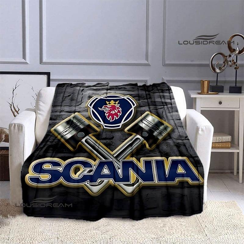 

Плед з принтом логотипу Scania Дитячі теплі пледи м який та комфортний плед плед для пікніка подарунок на день народження 130x150cm