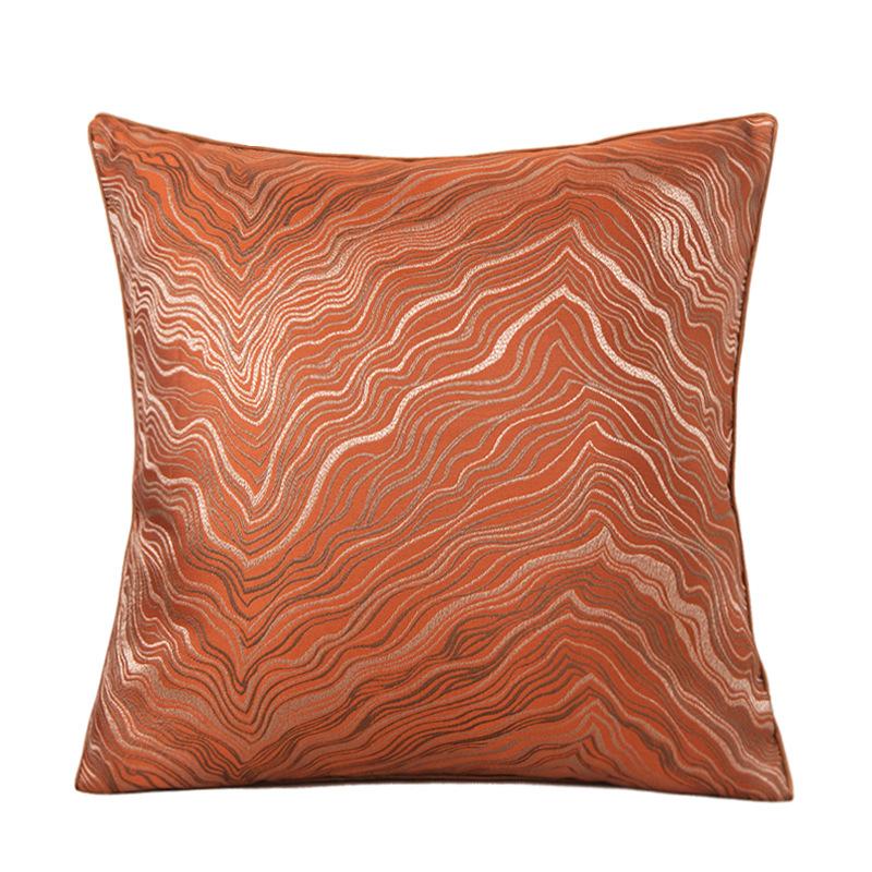 Европейская наволочка Винтажная наволочка из шенилла Жаккардовая наволочка Клетчатый узор Элегантная наволочка для дома оранжевый