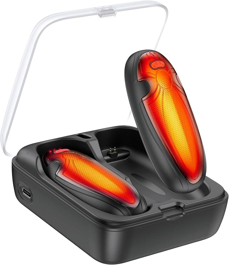 Rechargeable Hand Warmers 2 Pack, 14000mAh Magnetic Pocket Heaters with Charging Case, Perfect Gift for Women, Christmas, Golf &