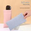 Leather Spring-Closure Sunglasses Storage Bag for Men and Women
