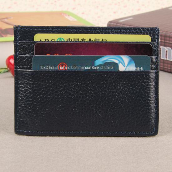 Peněženka z pravé kůže na řidičský průkaz a karty – Ultratenká hovězí kůže, kapsička na mince a kreditní karty