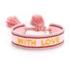 Handmade European Style Embroidered Love Bracelet with Tassels for Girls