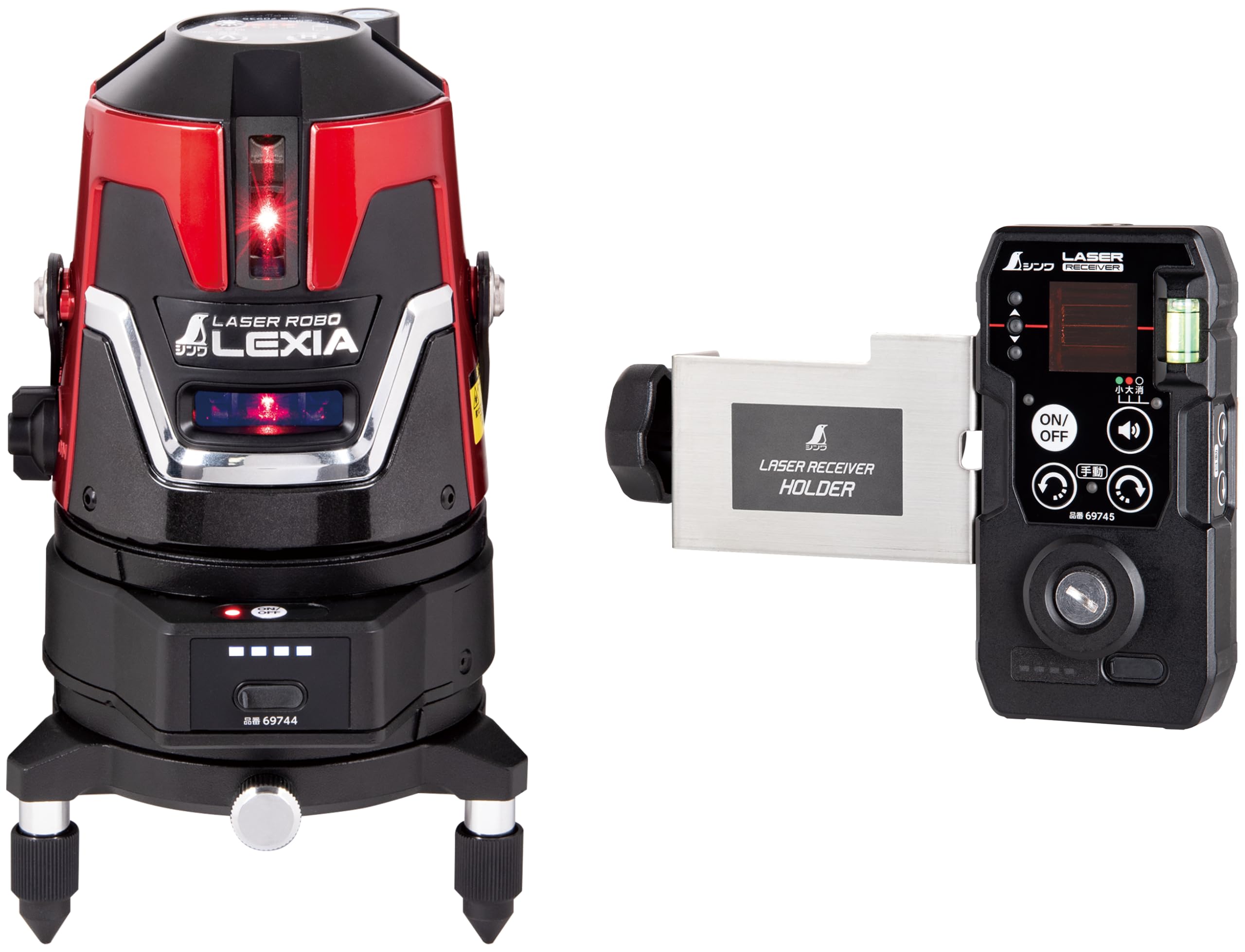 

Shinwa Sokutei Laser Robo LEXIA 51 Red Automatic Tracking Rotary Tablet Receiver Set 69740 чорний