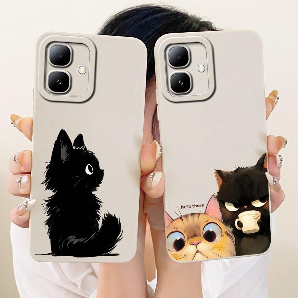 For Infinix Smart 20 2026 Cute Cat Flower Cartoon Phone Case For Infinix Smart20 X6840 X6840B Soft Silicone Covers Bumpers