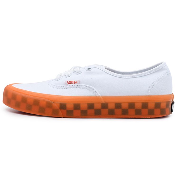 Vans Authentic Low Top Skate Shoes Unisex Sneakers White Orange VN0A5KRDAVE
