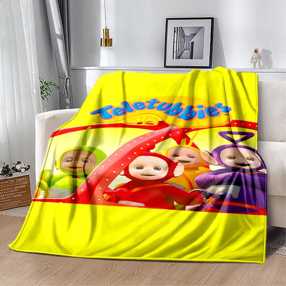 Teletubbies: Colorful Friends Blanket Durable Comfort Great for Picnics Seaside Office for All Occasions Digital Print Gift for Travel Home Birthdays