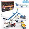 City Airport Airbus Aircraft Model Building Blocks Diy Airplane Control Tower Bricks Educational Toys For Children