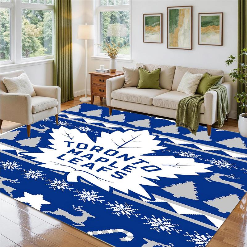 Toronto Maple Leafs Design Kristalfluweel Tapijt Zacht Decoratief Mat voor Slaapkamer Entree