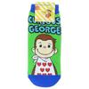 Small Planet Curious George Character Socks, Heart, Women's Sizes 23-25cm