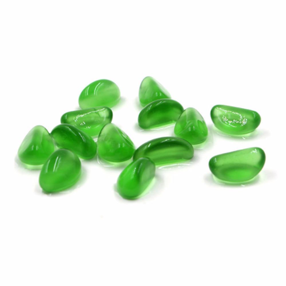 30 Stück Aquarium Blauer Himmel Cashew Glasperlen Fluoreszierender Stein Blaulichtstein Kristallstein Aquarium Dekorationszubehör