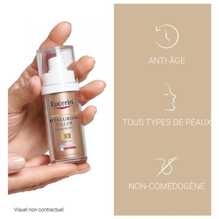 Sérum Anti-Age - Eucerin - Hyaluron Filler + Elasticity 3D - 30ml - Acide Hyaluronique - Teint éclatant
