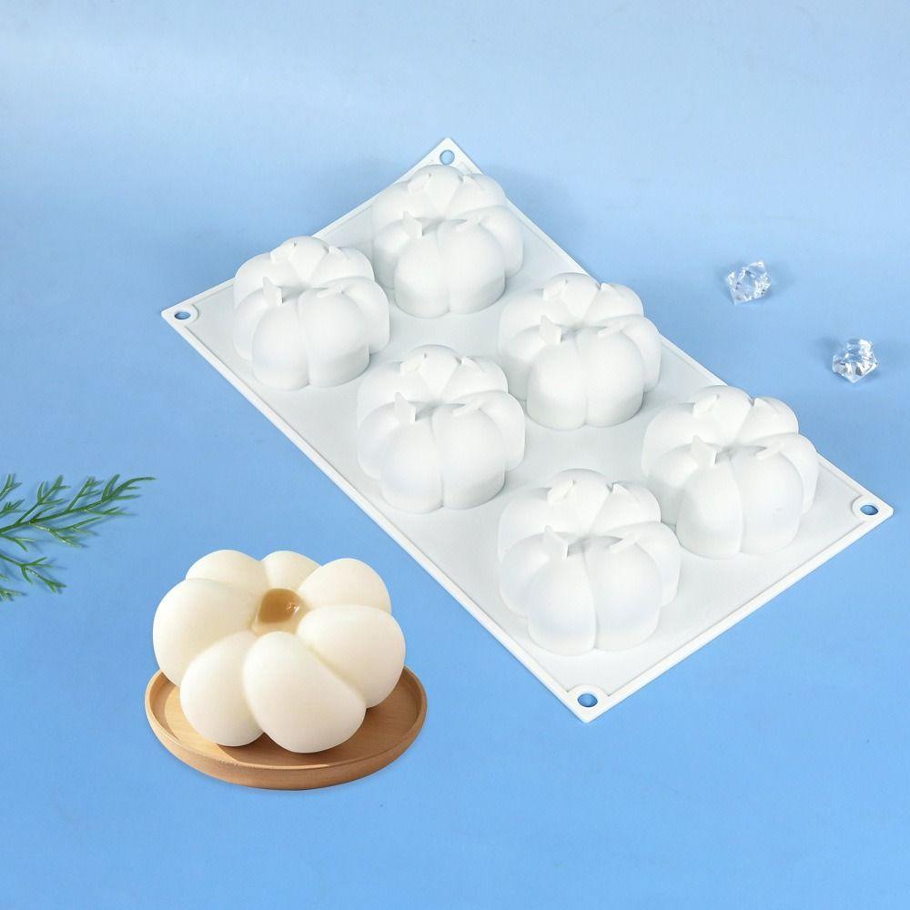 6 Cavity Mangosteen Silicone Molds Heat-Resistant Dessert Mold Mousse Cake Mold Kitchen Bakeware